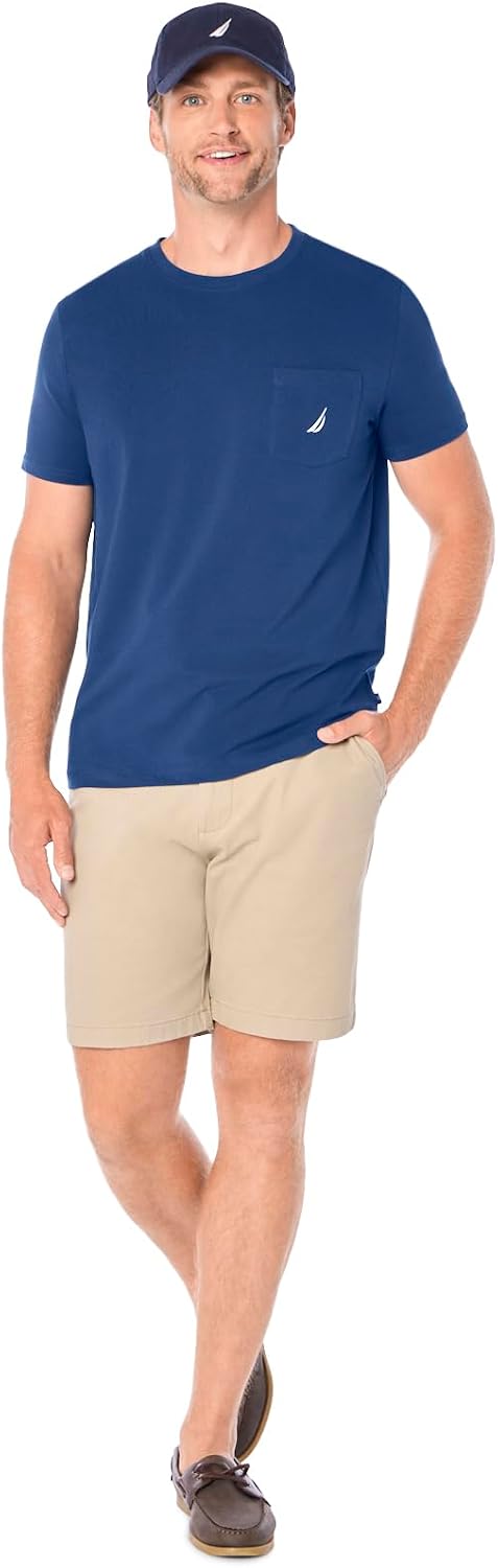 Nautica Men's Classic Fit Pocket T-Shirt Medium Estate Blue